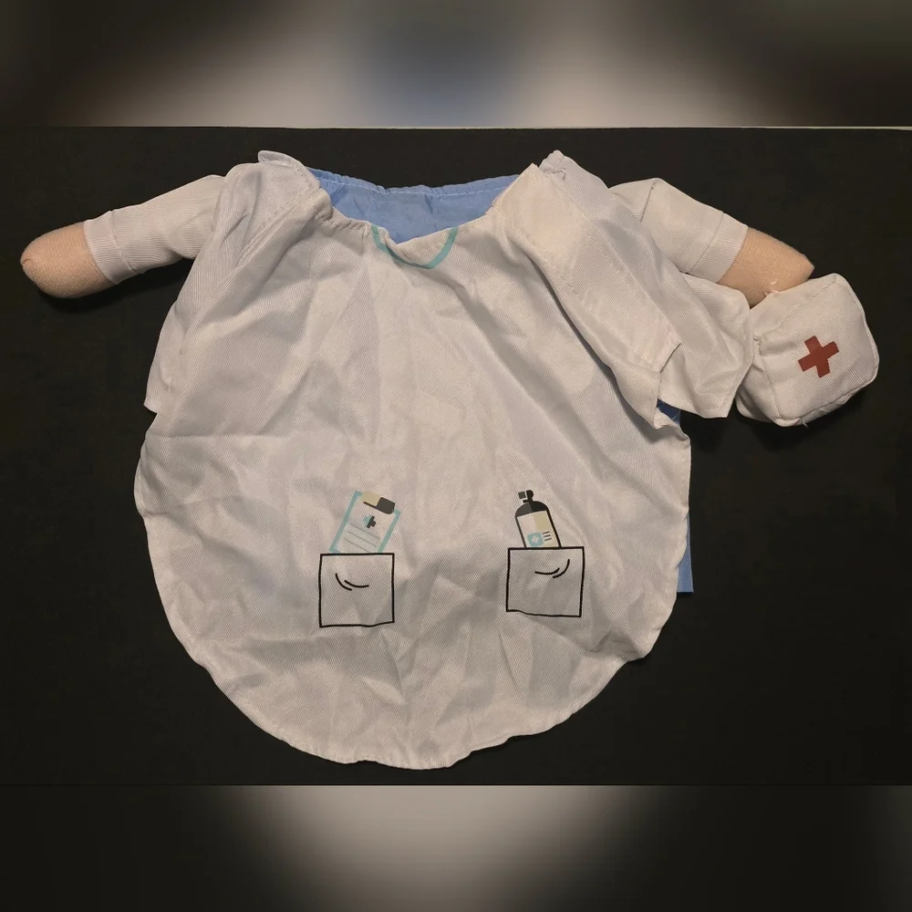 Medium - Vet Doctor Pet Costume for Cats/Dogs - White & Blue